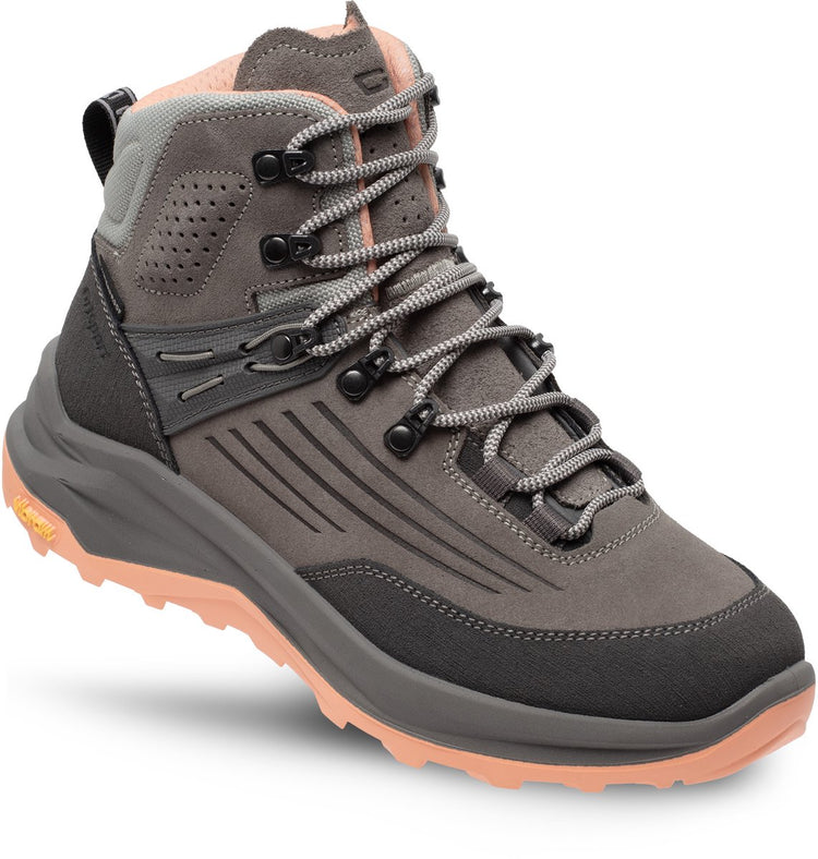 Chaussures de randonnée femme Grisport overland mid - gris pêche
