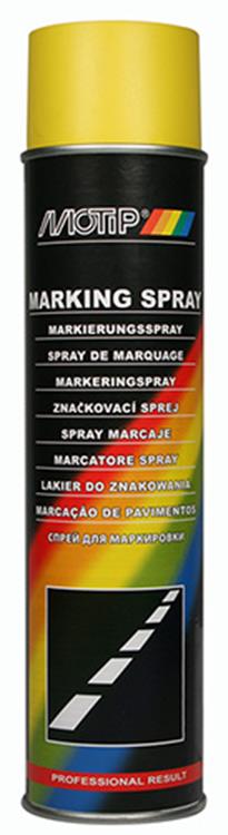 Motip 1057398 - 000031 spray de marquage jaune usage manuel 600ml | 6 pièces