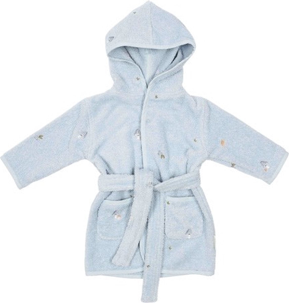 Peignoir Little Dutch - bleu - taille 86 92 - amis de la forêt