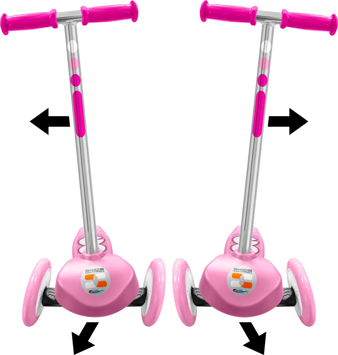 Stamp skids control Trottinette enfant 3 roues - trottinette à direction - filles - rose