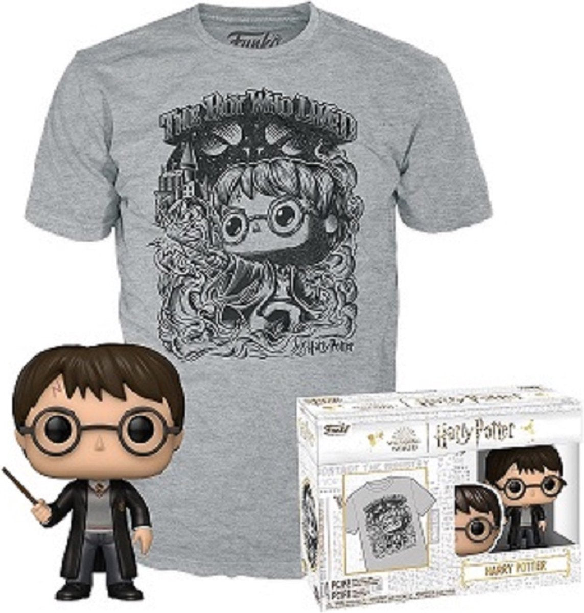 Funko-pop ! films : boîte à tee-shirt Harry Potter #162 effet métallisé - taille xl