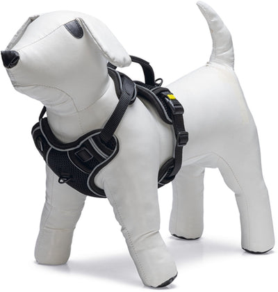 Beeztees parinca suprême y-harnais - harnais pour chien - nylon - noir - taille m - 40-61 cm x 20 mm
