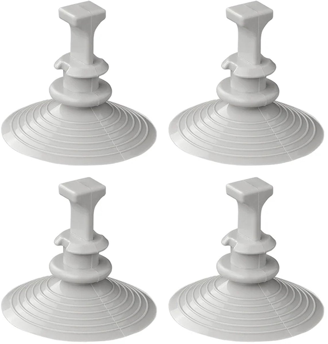 Fixation à ventouse Proplus pour kit d'isolation de fenêtre - lot de 4 pièces - gris