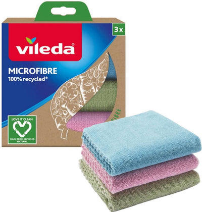 Tissu de microfibre VILEDA 3 pack 100% recyclé
