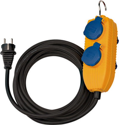Câble de chantier Brennerstuhl ip54 avec bloc de prises 10m noir h07rn-f 3g1.5 - 1151740010