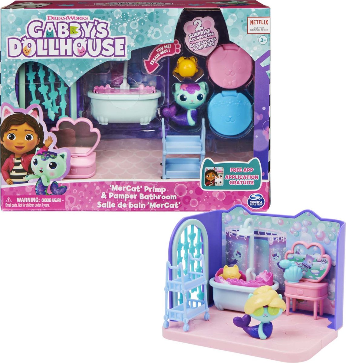 Gabby's Dollhouse Gabby #039;s Dollhouse Mercats et choyer la salle de bain