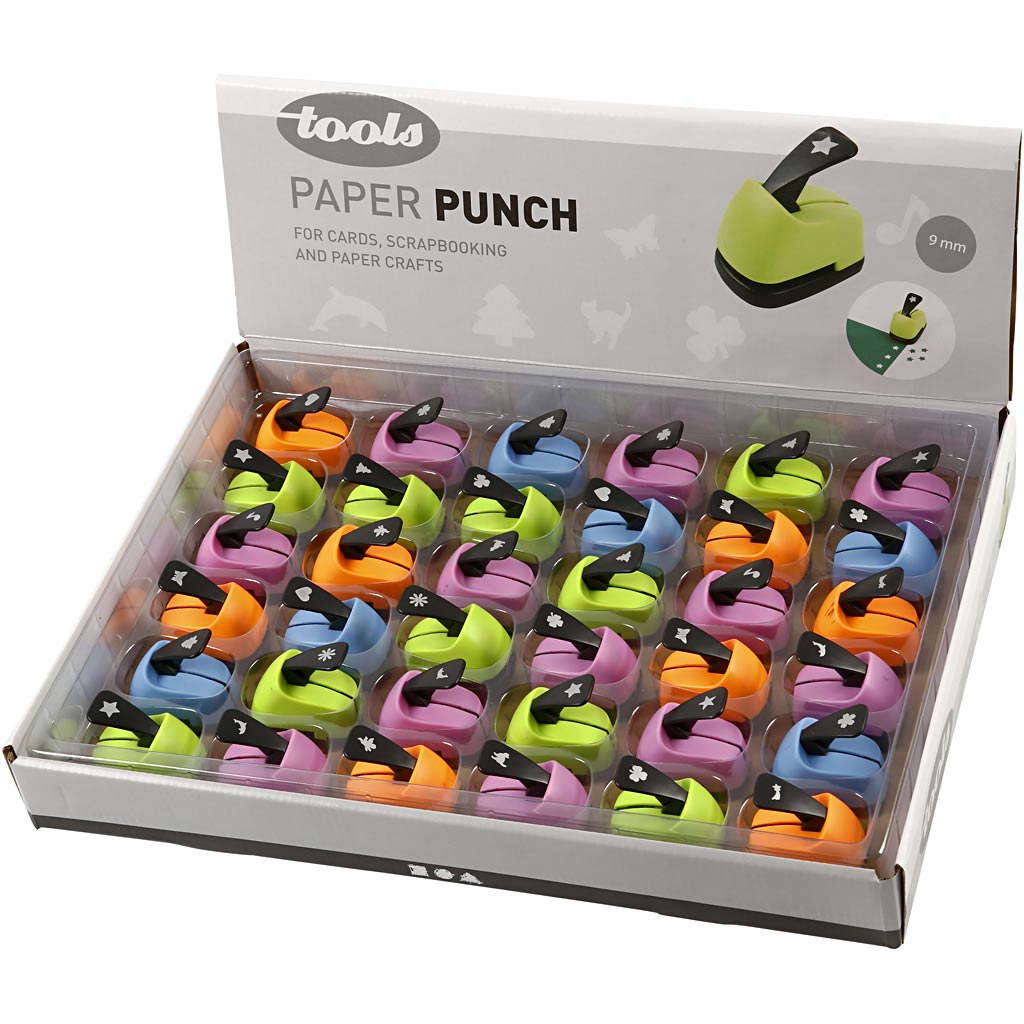 Poinçons Creativ Company, tous les jours, taille 9 mm, contenu peut varier, 36 pièces 1 boîte