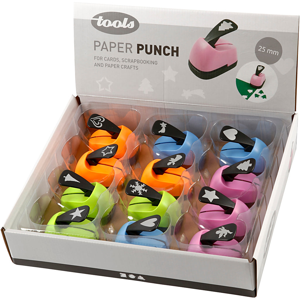 Poinçons Creativ company, Noël, taille 25 mm, 12 pièces, 1 boîte