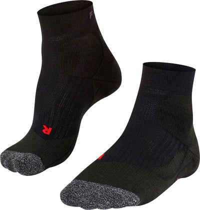 Falke te2 chaussettes de tennis courtes anti-ampoules en coton matière fonctionnelle femme noir - taille 39-40