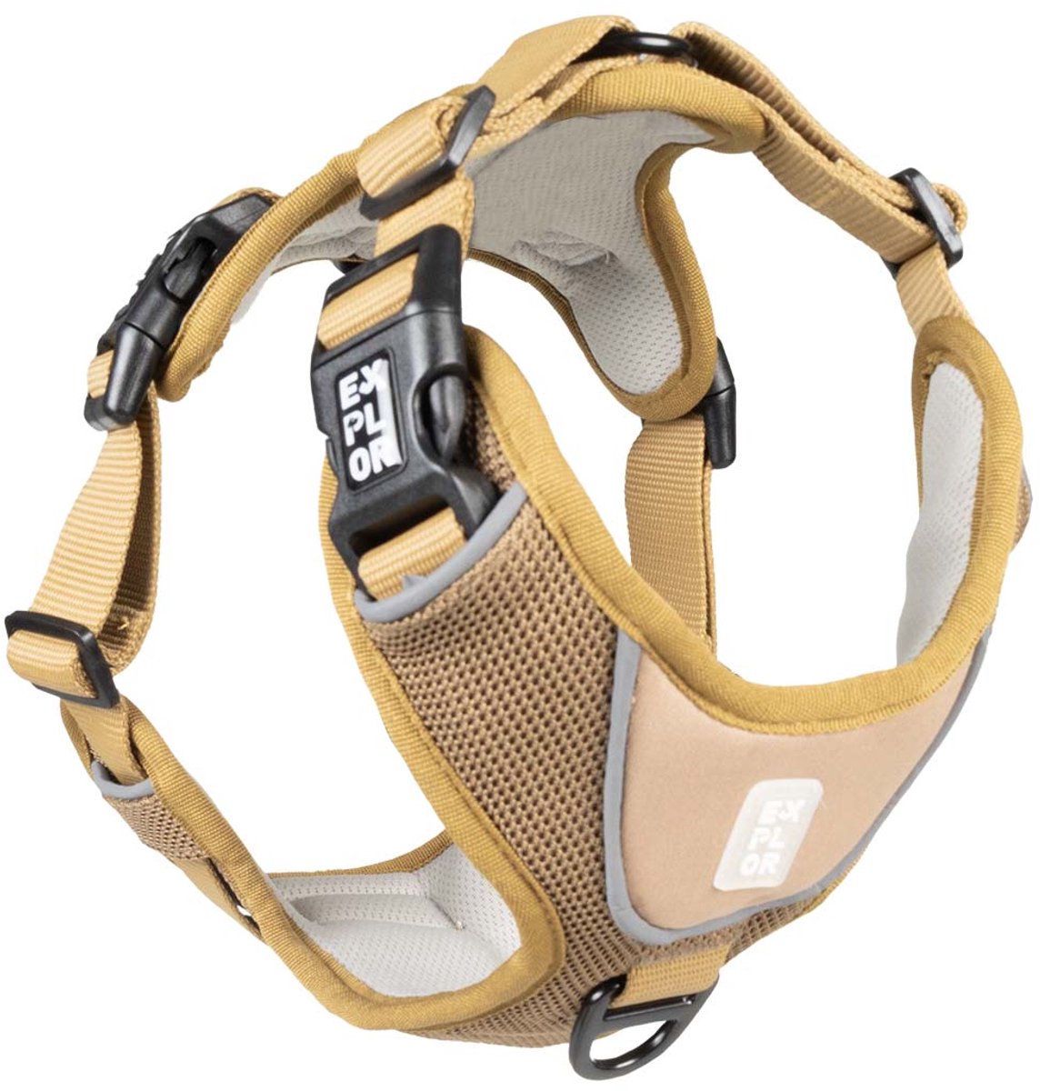 Explor duvoplus harnais coupe ultime sans traction classique pour chiens xs-28-37cm-32-43cm or miel