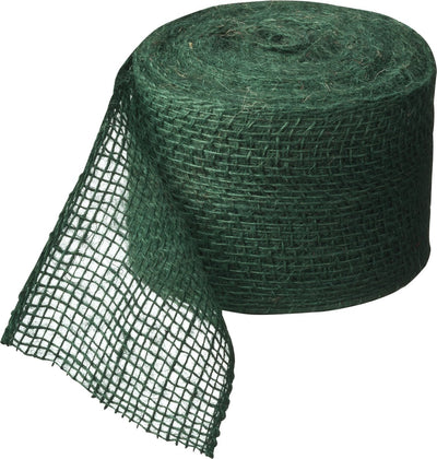 Nature - ruban de jute - vert - 10 cm x 25 m - matériel de bricolage - décoration - emballage de cadeaux - artisanat