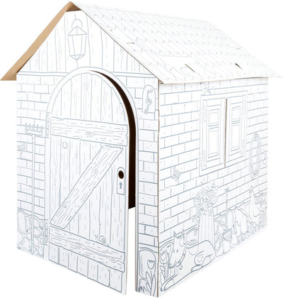 Ferme Speelhuis en carton de petit pied, 87x71x88cm