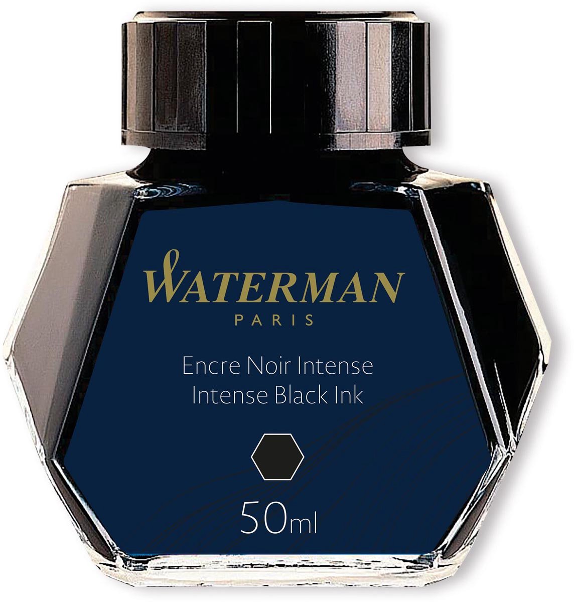 Encre pour stylo plume Waterman | noir intense | Bouteille d'encre de 50 ml