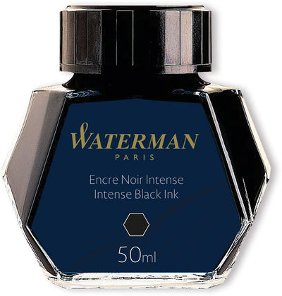 Encre pour stylo plume Waterman | noir intense | Bouteille d'encre de 50 ml