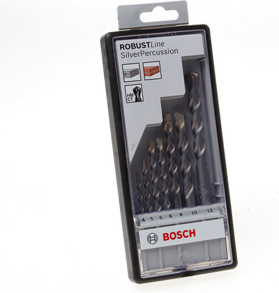 Coffret de forets à béton à percussion Bosch Robust Line Silver - 7 pièces