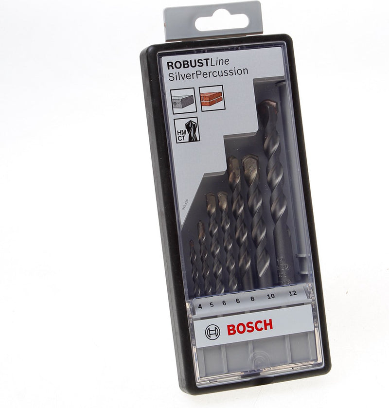 Coffret de forets à béton à percussion Bosch Robust Line Silver - 7 pièces