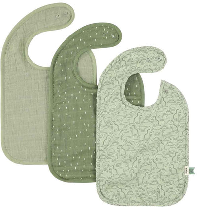 Trixie bavoirs mix 3-pack - dinosaure audacieux
