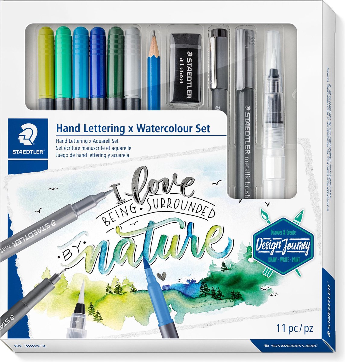 Ensemble d'aquarelles à lettres mixtes Staedtler