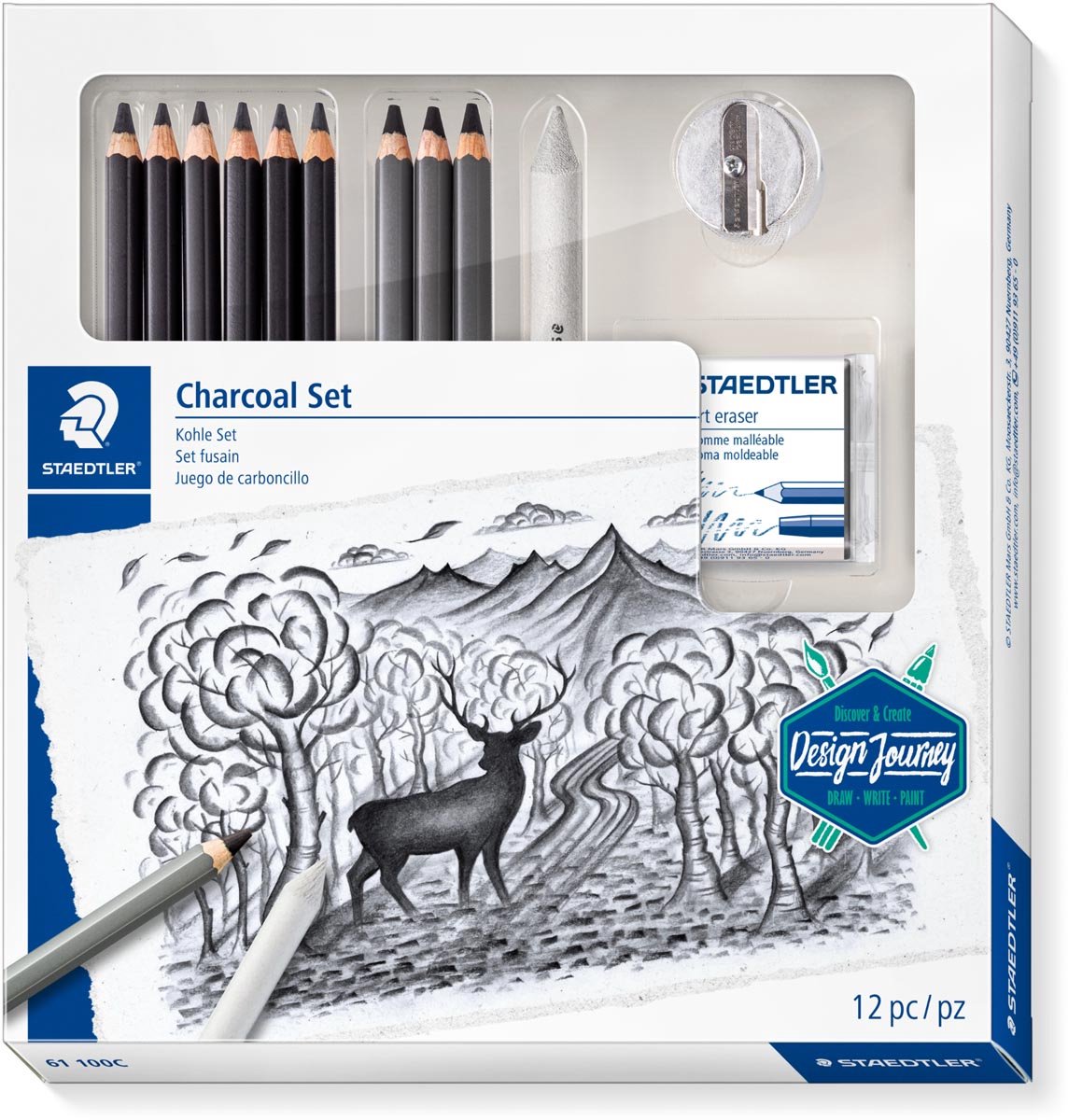Ensemble de charbons mélangés Staedtler