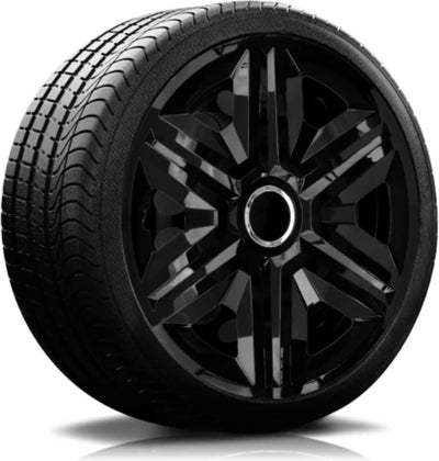 Jeu d'enjoliveurs Nrm 14 pouces enjoliveur chromé noir pour jantes hiver