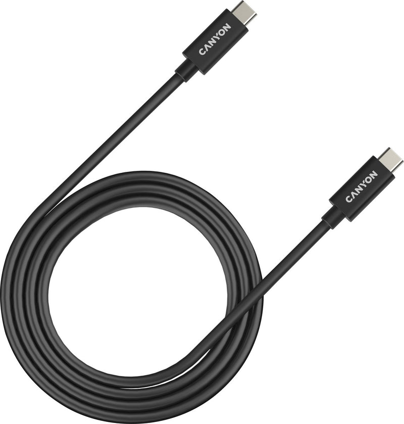 Canyon uc-44 - câble usb 4 - 40gbps - 240w - usb-c vers usb-c - e-marker - 1m - 240w - convient pour apple mac - 8k @60hz - 4k @120hz - Thunderbolt 4 - noir