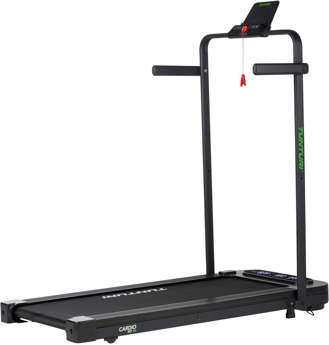 Tapis de course Tunturi cardio fit t5 - ceinture de course avec Bluetooth - ceinture mobile - 14 programmes - pliable - tapis de marche - compact - 1 à 8 km/h - certifié de sécurité UE - avec application gratuite