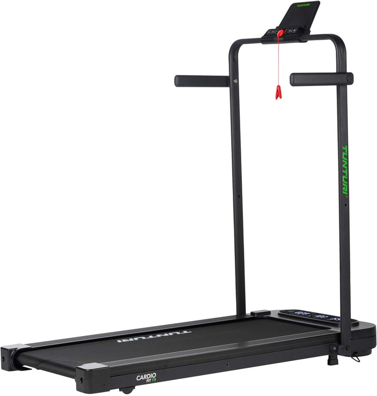Tapis de course Tunturi cardio fit t5 - ceinture de course avec Bluetooth - ceinture mobile - 14 programmes - pliable - tapis de marche - compact - 1 à 8 km/h - certifié de sécurité UE - avec application gratuite