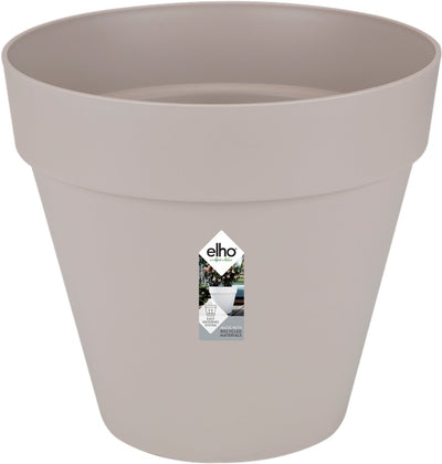 Elho loft urban round 50 - pot de fleur d'extérieur - ø 48,5 x h 44,5 cm - gris chaud