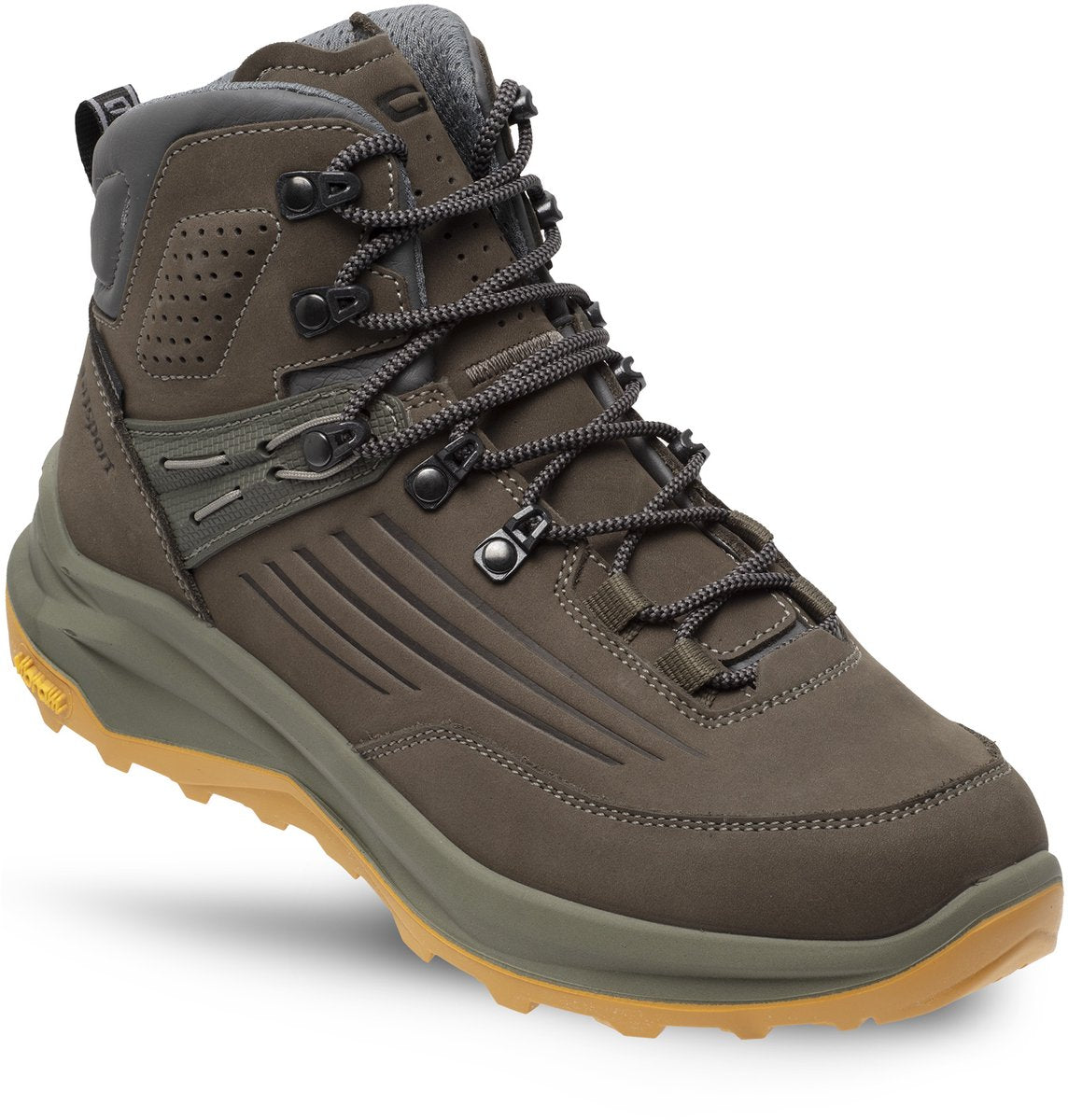 Chaussures de randonnée unisexe Grisport outlander mid - vert jaune