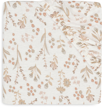 Jollein bébé - drap housse jersey 60x120cm - lit bébé - coton doux - fleuri