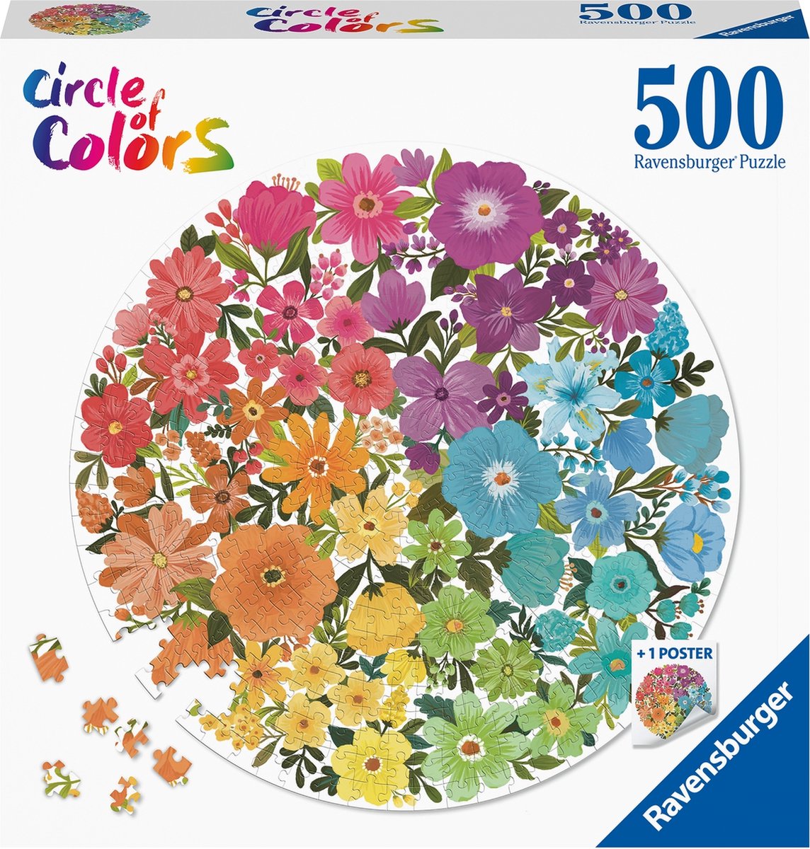 Ravensburger Circle of Color Puzzles Flowers, 500st.