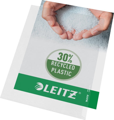 Sac de présentation Leitz de qualité supérieure - 30 % de plastique recyclé pré-consommation - a4 - 100 pièces - transparent