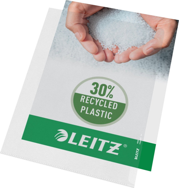 Sac de présentation Leitz de qualité supérieure - 30 % de plastique recyclé pré-consommation - a4 - 100 pièces - transparent