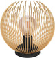 Lampe de table Eglo venezuela - e27 - ø 23,5 cm - or noir