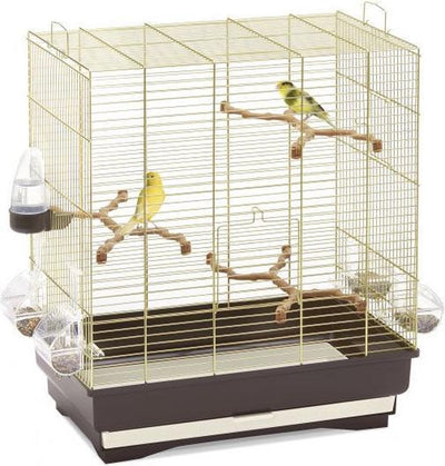 Cage à oiseaux Imac Carlotta laiton marron (50x30x56