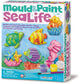 4m d'artisanat - verser et peindre - animaux marins - jouets créatifs - paquet de loisirs en plâtre - 5+