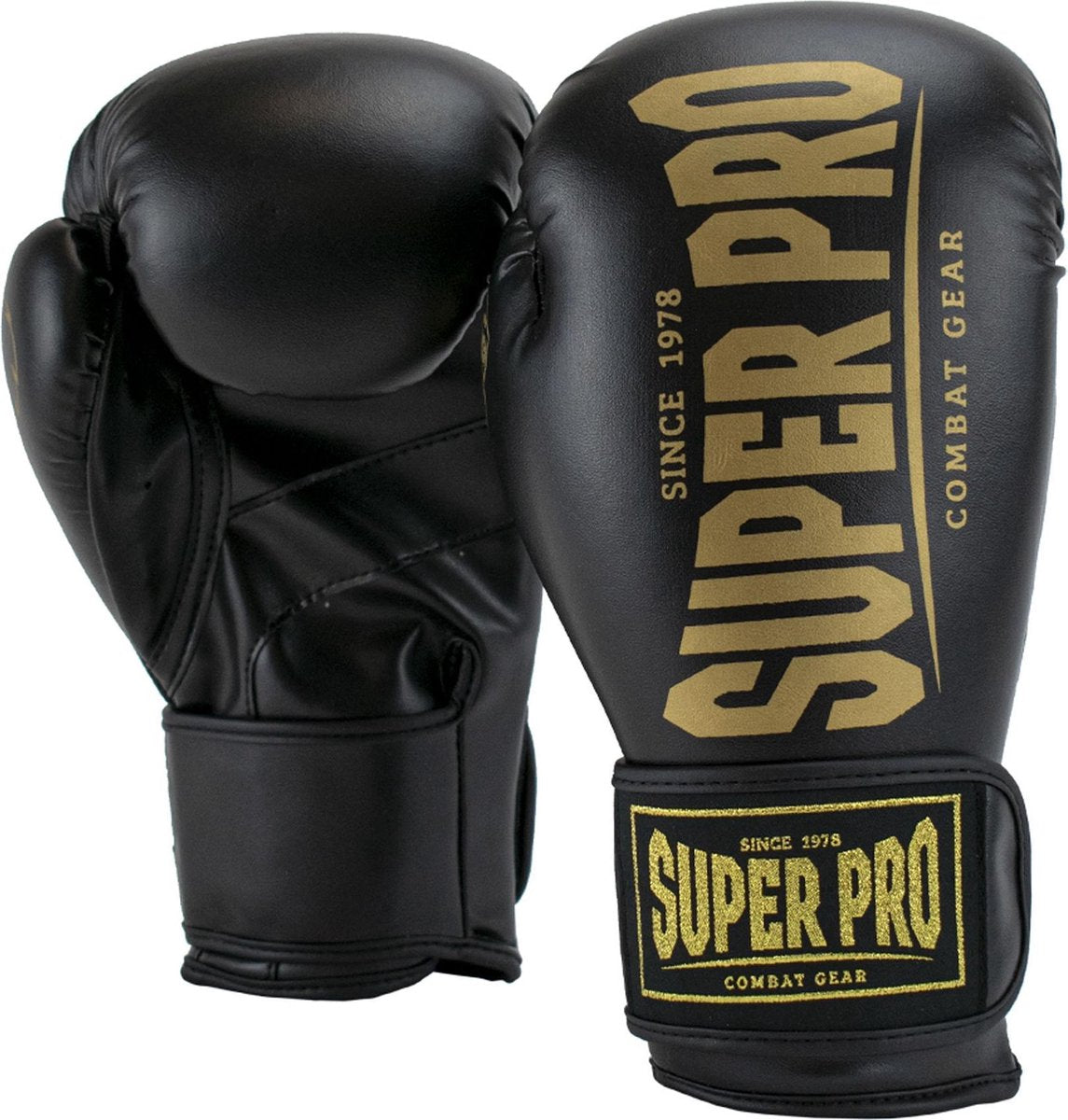 Super pro combat gear champion se (kick) gants de boxe noir or 12oz