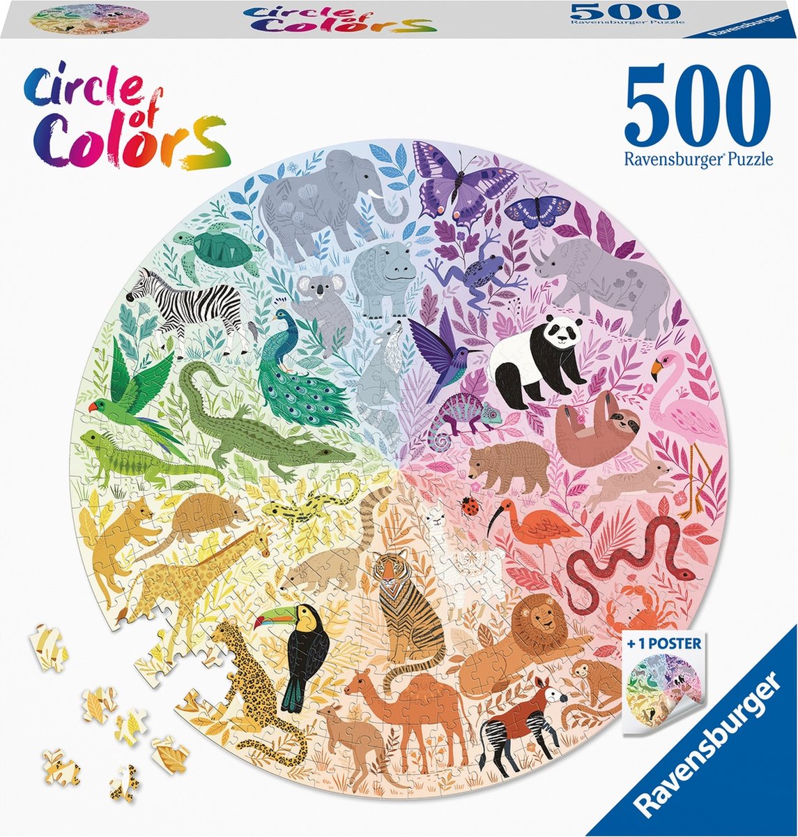 Ravensburger Circle of Color Puzzles Animals, 500st.