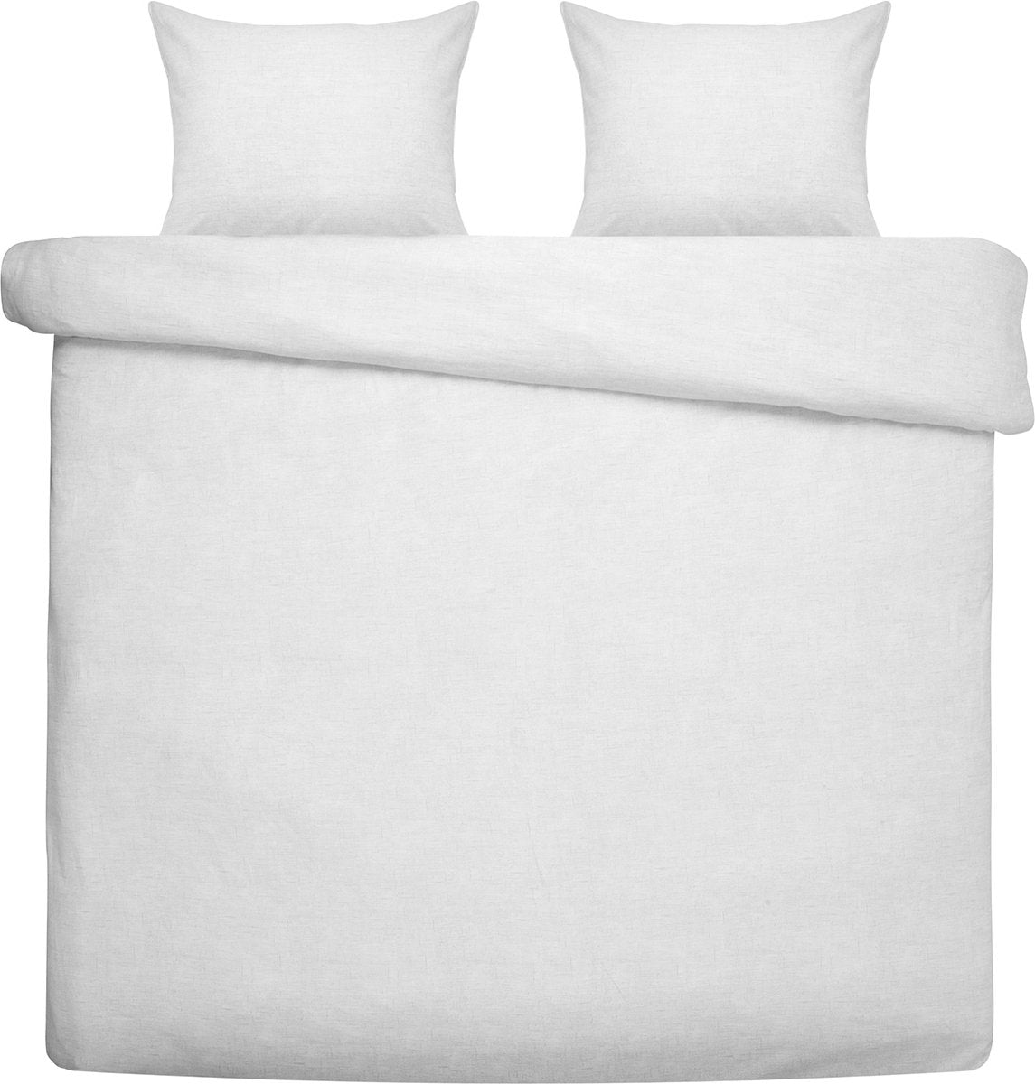Damai - housse de couette - ebba - coton bio - 260x200 220 cm - blanc + 2 taies d'oreiller 60x70