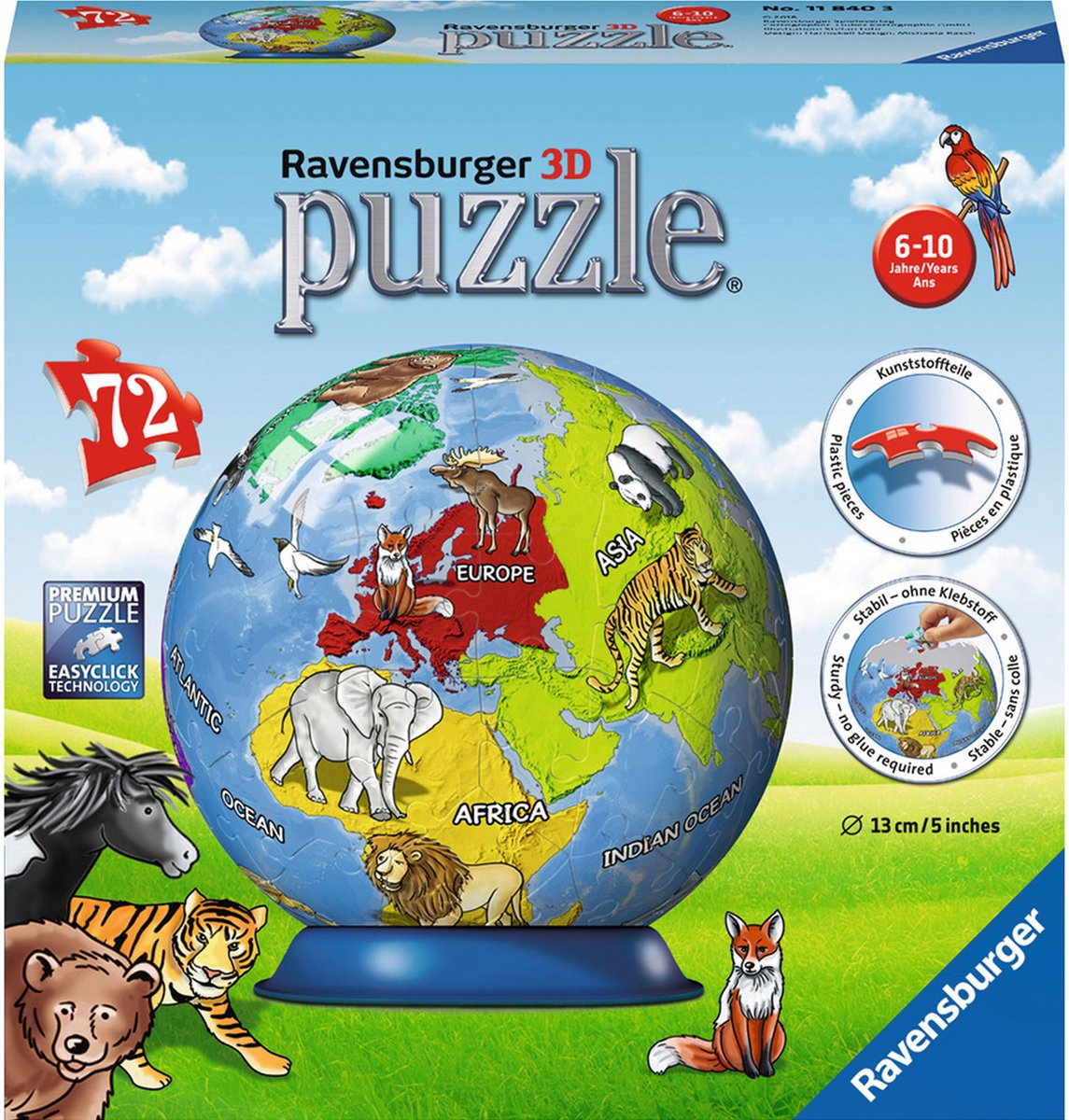 Ravensburger puzzle 3D globe 72 pièce(s)