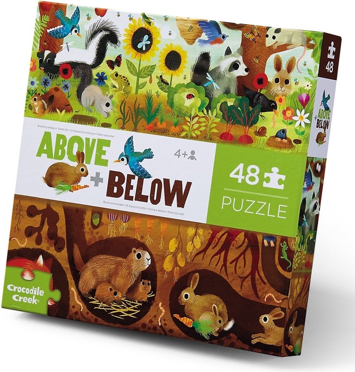 Ruisseau aux crocodiles | puzzle jardin bas haut (48 pièces)