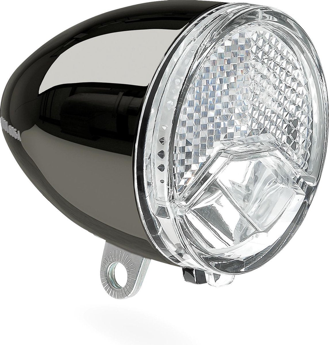 phare 606 E-bike 6-48 volt chrome foncé 15 lux