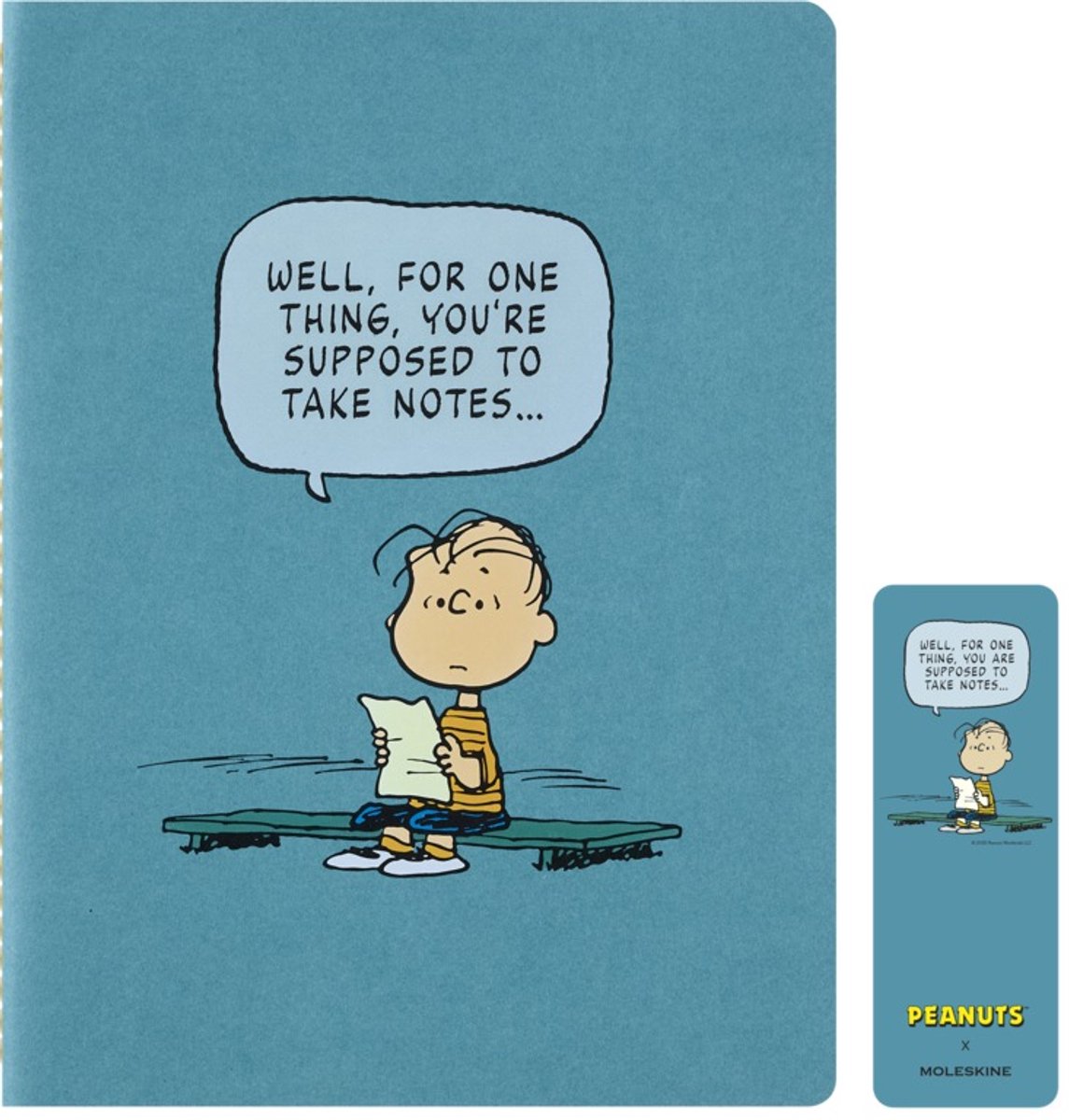Moleskine édition limitée - cacahuètes - carnet - xl (18x25cm) ligné - linus