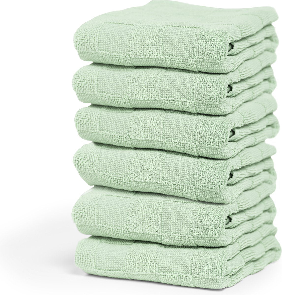 Ensemble de torchons de cuisine Cendrillon Checkmaid - lot de 6 - torchon de cuisine - 50x55 cm - vert