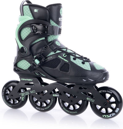 Patins à roues alignées Tempish ezza 90 pour femme - roues 4x90 mm - patins à roues alignées fitness - noir vert - taille 39