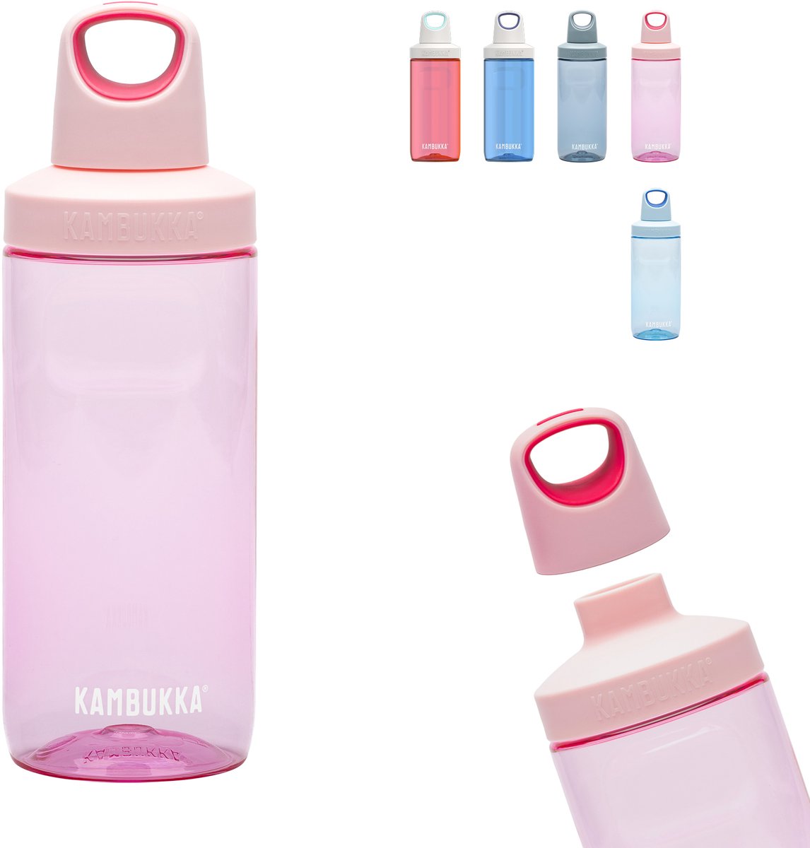 Gourde Kambukka Reno 500 ml - rose sucre avec bouchon à vis