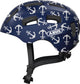 Casque de vélo Abus youn-i 2.0 - avec lumière pour enfants, adolescents et jeunes adultes - pour filles et garçons - bleu avec motif ancre, taille s