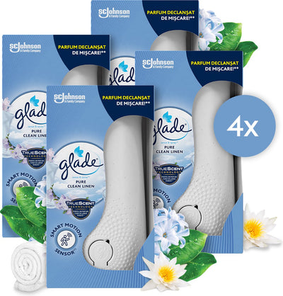 Glade sense support de pulvérisation pur linge propre 4 x
