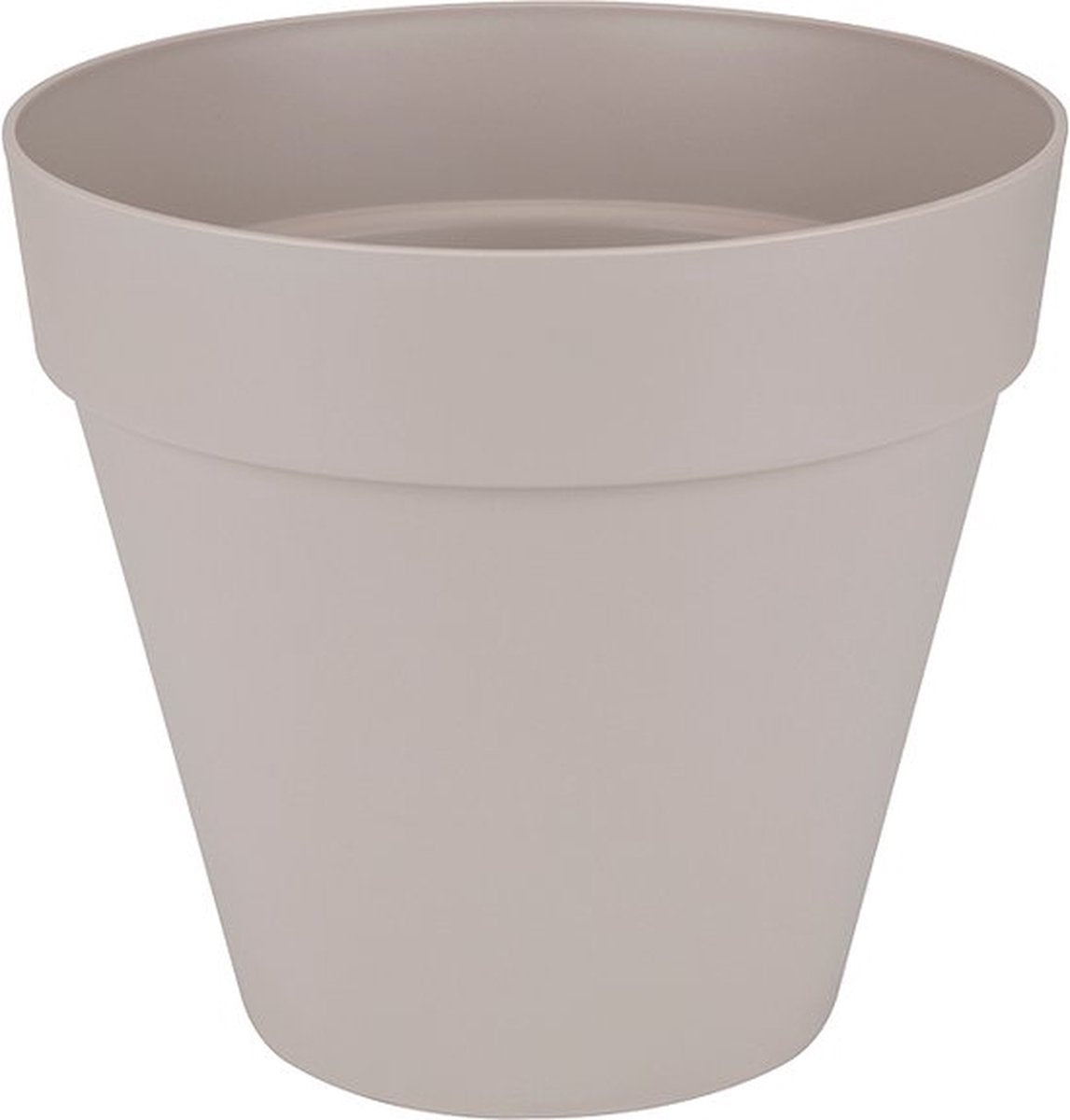 Elho loft urban round 60 - grand pot de fleur d'extérieur - réservoir d'eau - 100% plastique recyclé - ø 58,0 x h 54,0 cm - gris chaud