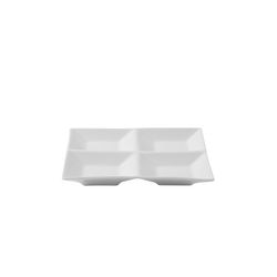 Vaisselle fine 600005.050 15 x 15 cm couleur crème 8 pièces
